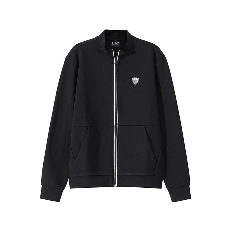 Lookbook エンポリオアルマーニ EA7 SS24 ブラックロゴ ジップアップトラックスーツセット カジュアルウェア 8NPV56-PJ4EZ-1200