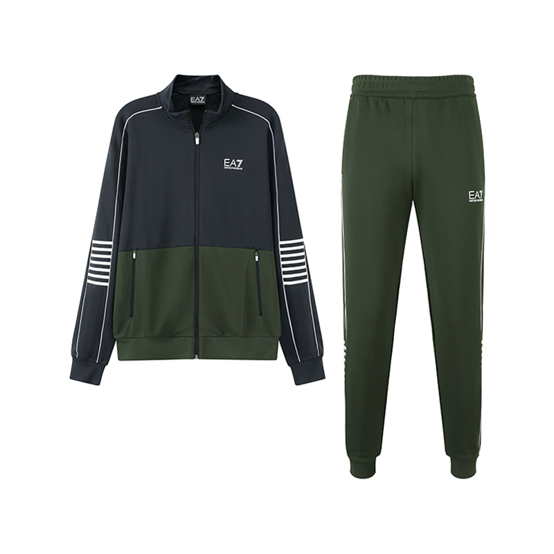 Order Emporio Armani EA7 SS24  Colorblock Logo Tracksuit with Zippered Pants. 6RPV53-PJ16Z-25CL