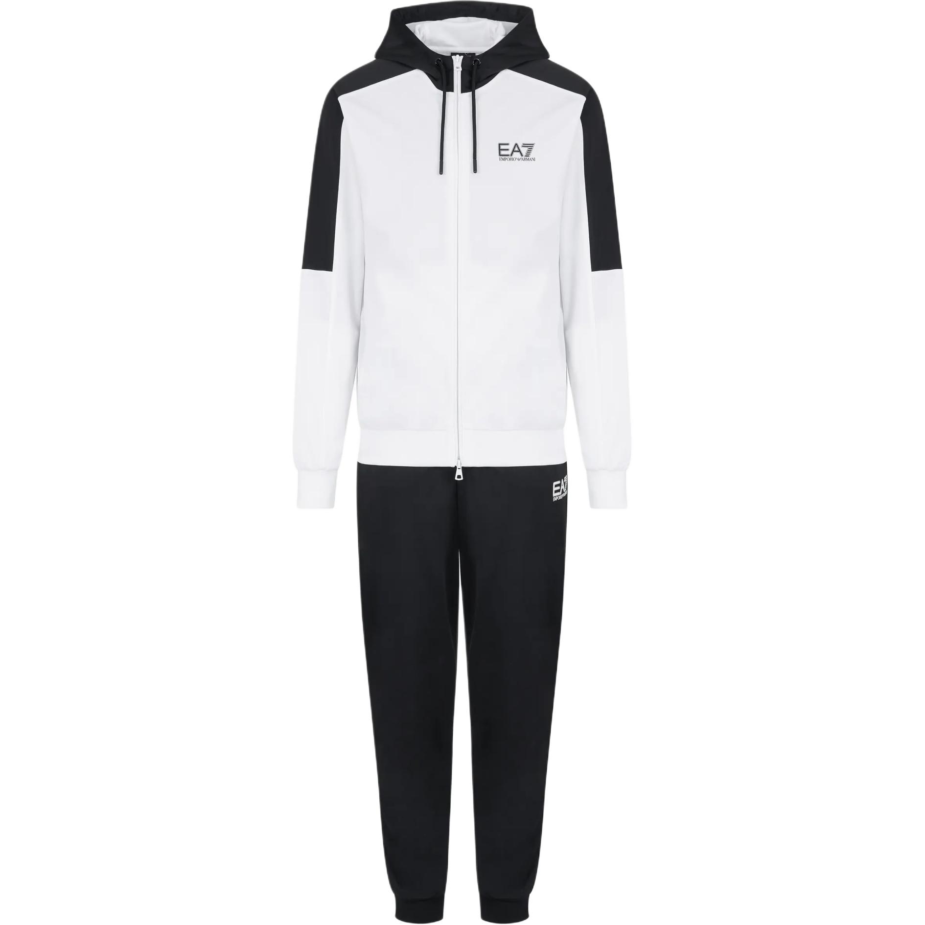 Emporio Armani EA7 SS24  Logo Print Hoodie Zip Long Sleeve Tracksuit. 6DPV70-PJHCZ-21BA