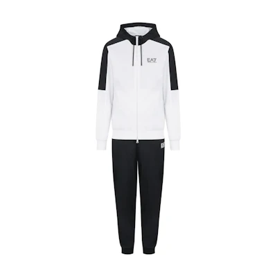 Emporio Armani EA7 SS24 Logo Print Hoodie Zip Long Sleeve Tracksuit. 6DPV70-PJHCZ-21BA