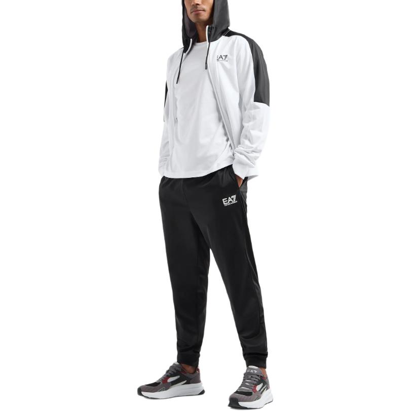 Purchase エンポリオアルマーニ EA7 SS24 ロゴプリント フーディ ジップ ロングスリーブ トラックスーツ 6DPV70-PJHCZ-21BA
