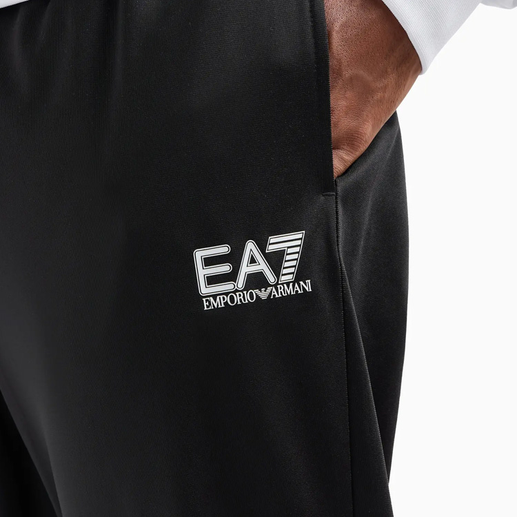 Sizing エンポリオアルマーニ EA7 SS24 ロゴプリント フーディ ジップ ロングスリーブ トラックスーツ 6DPV70-PJHCZ-21BA