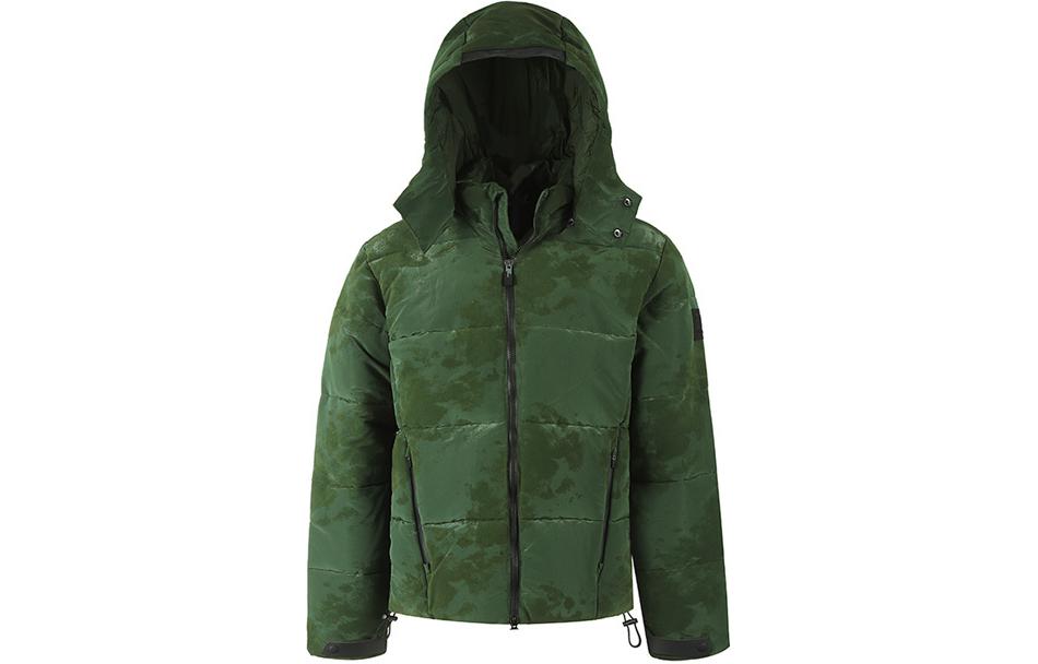 EMPORIO ARMANI EA7 SS24  Military Green Hooded Zip-Up Cotton Jacket. 6RPB26-PNEPZ-1845