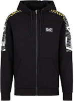 Emporio Armani EA7 SS24 Logo Print Hoodie Black for Men 3DPM74-PJEQZ-1200 Emporio Armani EA7 SS24 Logo Print Hoodie Black for Men 3DPM74-PJEQZ-1200
