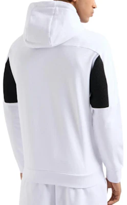 Sudadera con Capucha Emporio Armani EA7 SS24 Blanca de Manga Larga con Logo. 3DPM88-PJEQZ-1100 Lookbook Sudadera con Capucha Emporio Armani EA7 SS24 Blanca de Manga Larga con Logo. 3DPM88-PJEQZ-1100