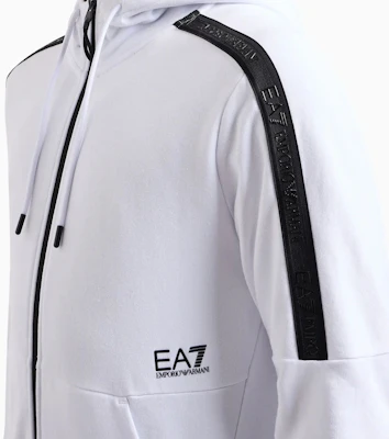 Sudadera con Capucha Emporio Armani EA7 SS24 Blanca de Manga Larga con Logo. 3DPM88-PJEQZ-1100 Shop Sudadera con Capucha Emporio Armani EA7 SS24 Blanca de Manga Larga con Logo. 3DPM88-PJEQZ-1100