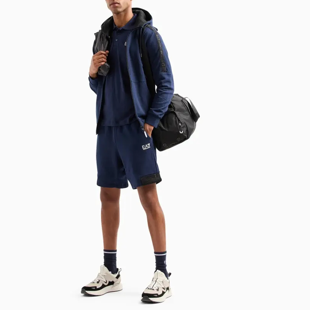 Emporio Armani EA7 SS24 Logo Print Hoodie with Zipper and Drawstring for Men 3DPM88-PJEQZ-0923 圖 12