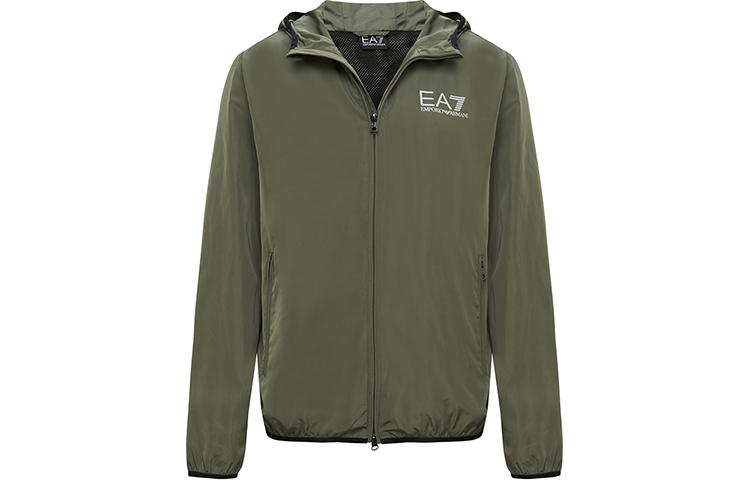 Order Emporio Armani EA7 Jaket Hoodie Logo SS24 - Hijau Army 8NPB04-PNN7Z-1846