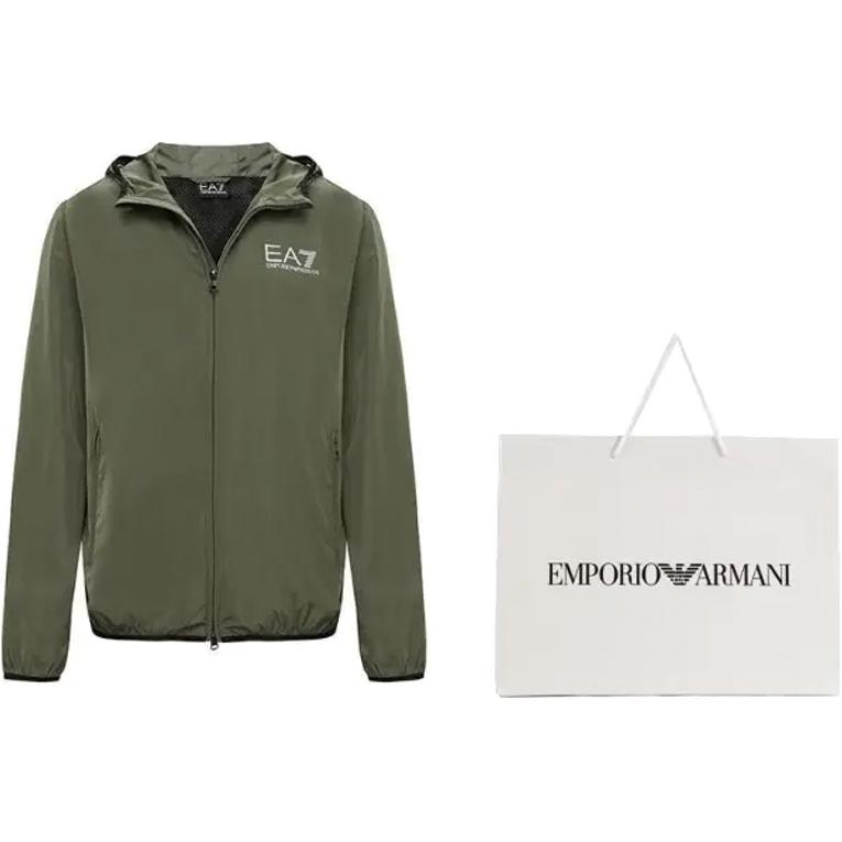 Purchase Emporio Armani EA7 Jaket Hoodie Logo SS24 - Hijau Army 8NPB04-PNN7Z-1846