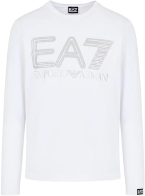 Emporio Armani EA7 SS24 Logo Print Slim-Fit Long Sleeve Tee Unisex White. 3DPT38-PJMUZ-1100 Buy Emporio Armani EA7 SS24 Logo Print Slim-Fit Long Sleeve Tee Unisex White. 3DPT38-PJMUZ-1100
