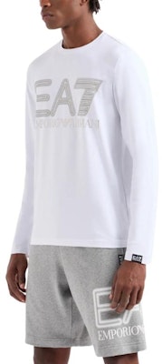Emporio Armani EA7 SS24 Logo Print Slim-Fit Long Sleeve Tee Unisex White. 3DPT38-PJMUZ-1100 Shop Emporio Armani EA7 SS24 Logo Print Slim-Fit Long Sleeve Tee Unisex White. 3DPT38-PJMUZ-1100