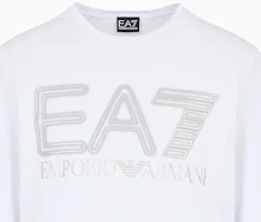 Cheap Emporio Armani EA7 SS24 白色標誌印花修身長袖T恤 男女通用款 3DPT38-PJMUZ-1100