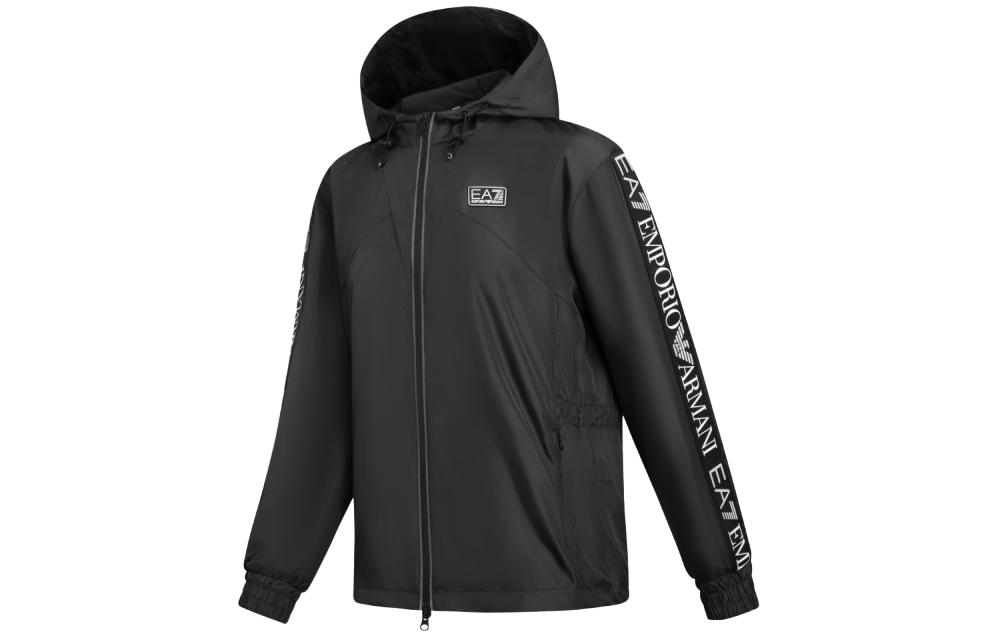 Emporio Armani EA7 SS24 Logo Print Zip-Up Hoodie Jacket Men’s Black 3DTB11-TNBCZ-1200 圖 4