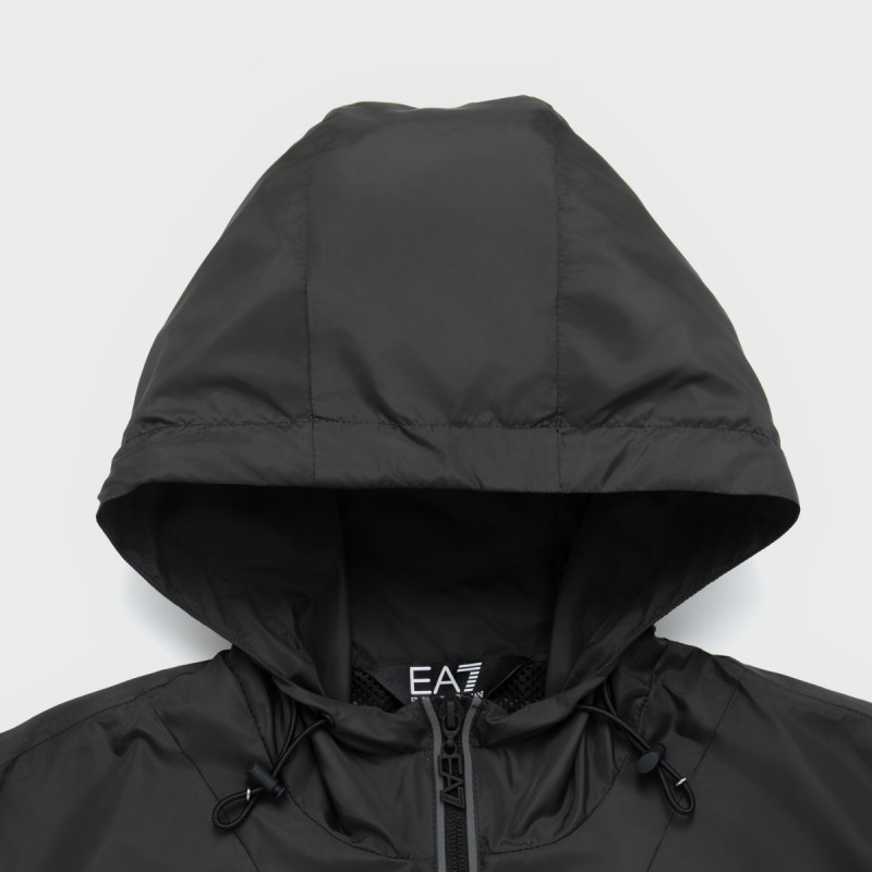 Emporio Armani EA7 SS24 Logo Print Zip-Up Hoodie Jacket Men’s Black 3DTB11-TNBCZ-1200 圖 6