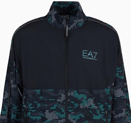 EMPORIO ARMANI EA7 SS24 Logo Print Zipper Long Sleeve Tracksuit Casual Wear 3DPV03-PNP6Z-1200 4