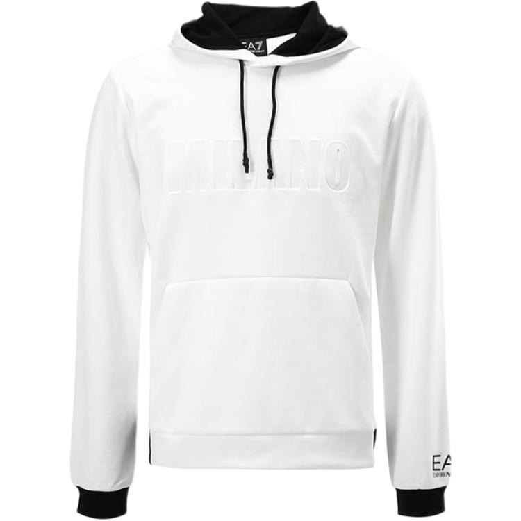 Emporio Armani EA7 Sweatshirt with Colorblock Logo Embroidery Design 6KPM78-PJBZZ-1100