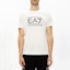Shop エンポリオアルマーニ EA7 ホワイト コットン ロゴ プリント Tシャツ 8NPT10-PJNQZ-1100