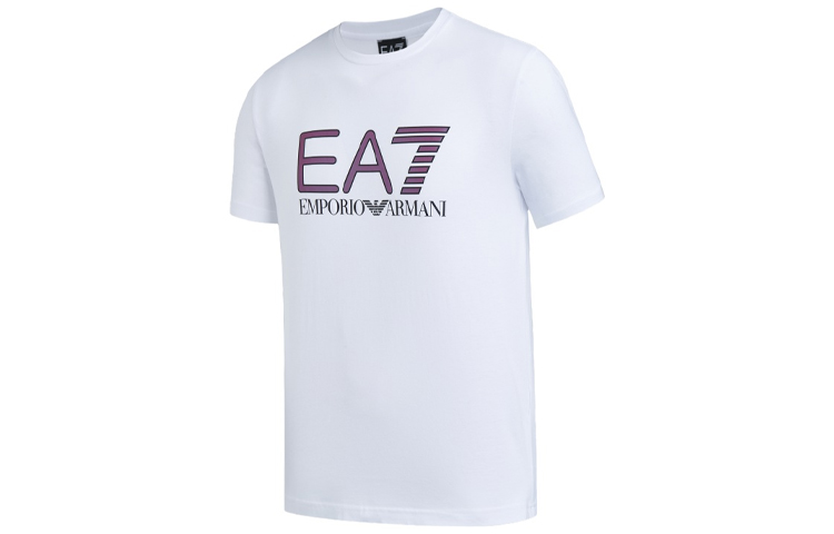Shop エンポリオアルマーニ EA7 ホワイト クルーネック ニット Tシャツ 3HPT15-PJ02Z-1100