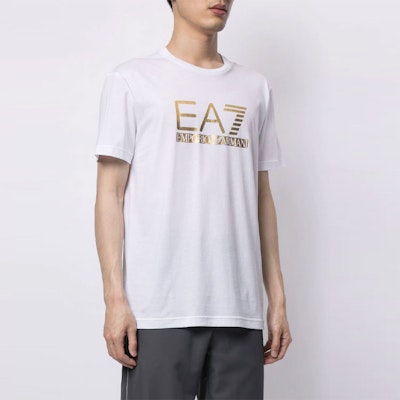 エンポリオ・アルマーニ EA7 ホワイト クルーネック ロゴプリント Tシャツ. 3KPT87-PJM9Z-1100 Shop エンポリオ・アルマーニ EA7 ホワイト クルーネック ロゴプリント Tシャツ. 3KPT87-PJM9Z-1100