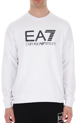 Emporio Armani EA7 白色圓領徽標印花運動衫 3LPM54-PJEQZ-1100 Lookbook Emporio Armani EA7 白色圓領徽標印花運動衫 3LPM54-PJEQZ-1100