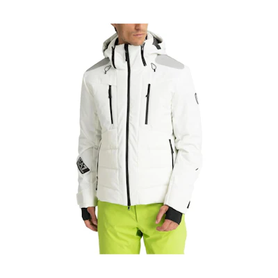 Emporio Armani EA7 White Full-Zip Hooded Down Jacket 6RPG10-PNCJZ-1100