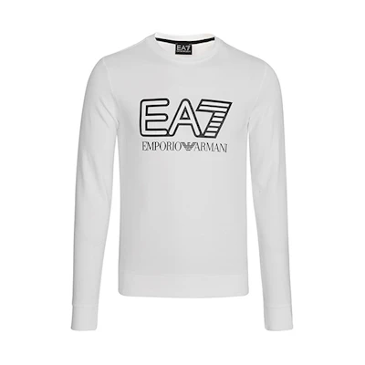 Emporio Armani EA7 White Graphic Crewneck Long-Sleeve Sweatshirt 6HPM60-PJ05Z-1100