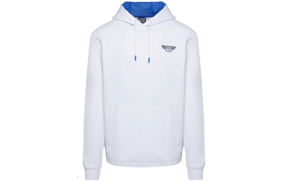 Emporio Armani EA7 White Hoodie with Eagle Logo and Letter Print 6LPM72-PJEQZ-1100 圖 2