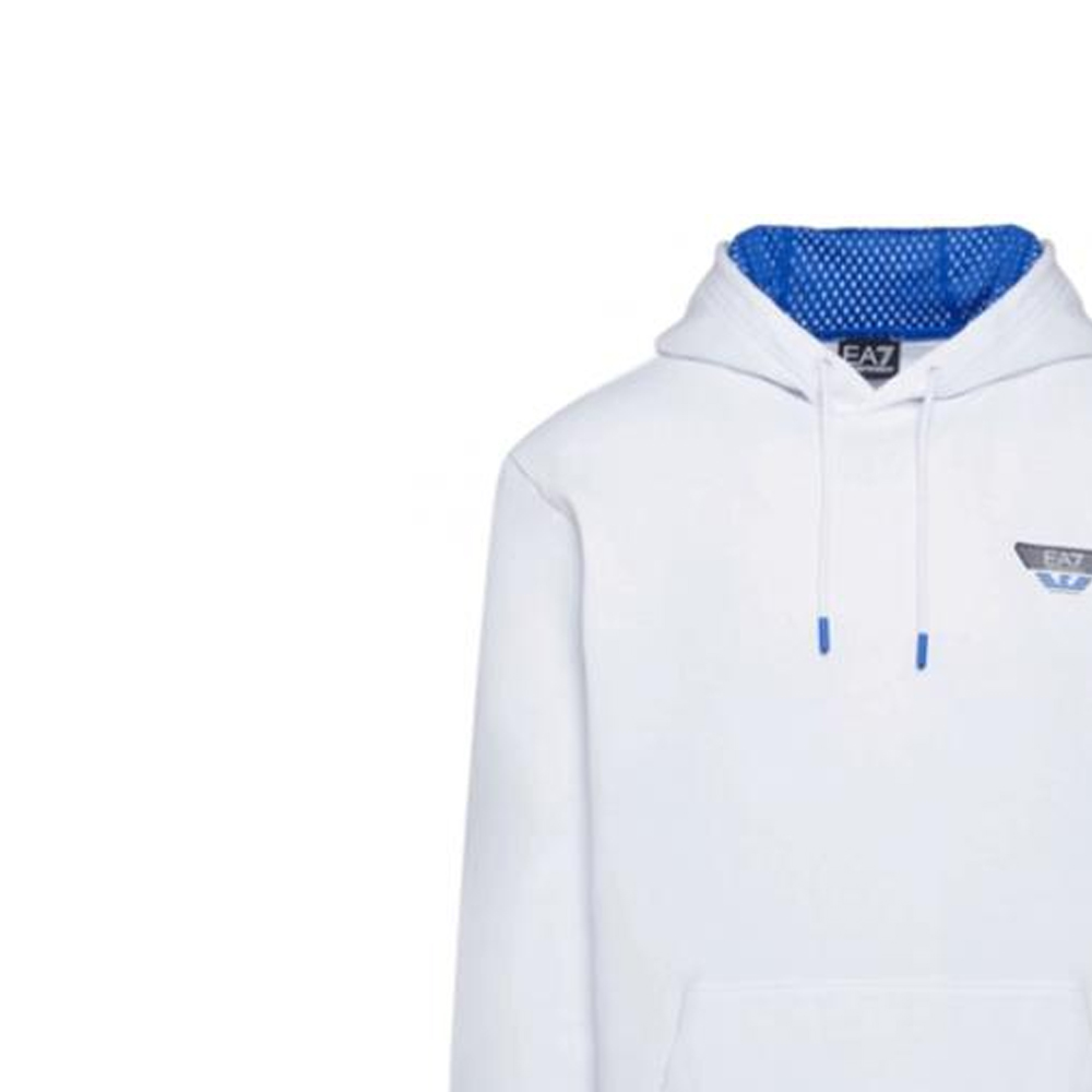 Emporio Armani EA7 White Hoodie with Eagle Logo and Letter Print 6LPM72-PJEQZ-1100 圖 6