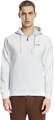 Emporio Armani EA7 Hoodie Putih dengan Logo Cetakan & Zip Penutup 8NPM03-PJ05Z-0100 Shop Emporio Armani EA7 Hoodie Putih dengan Logo Cetakan & Zip Penutup 8NPM03-PJ05Z-0100