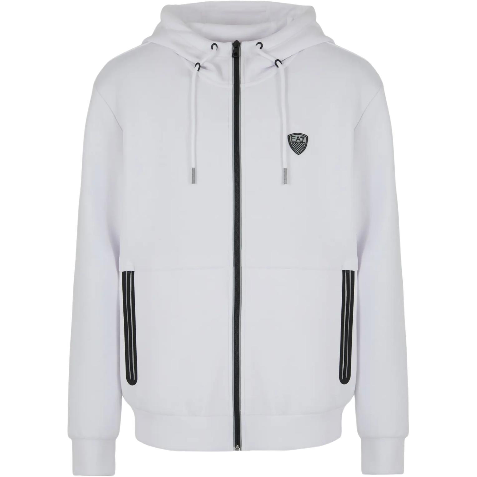 Emporio Armani EA7 White Logo Hoodie Full-Zip Sweatshirt SS24 8NPM20-PJ4EZ-1100 圖 2