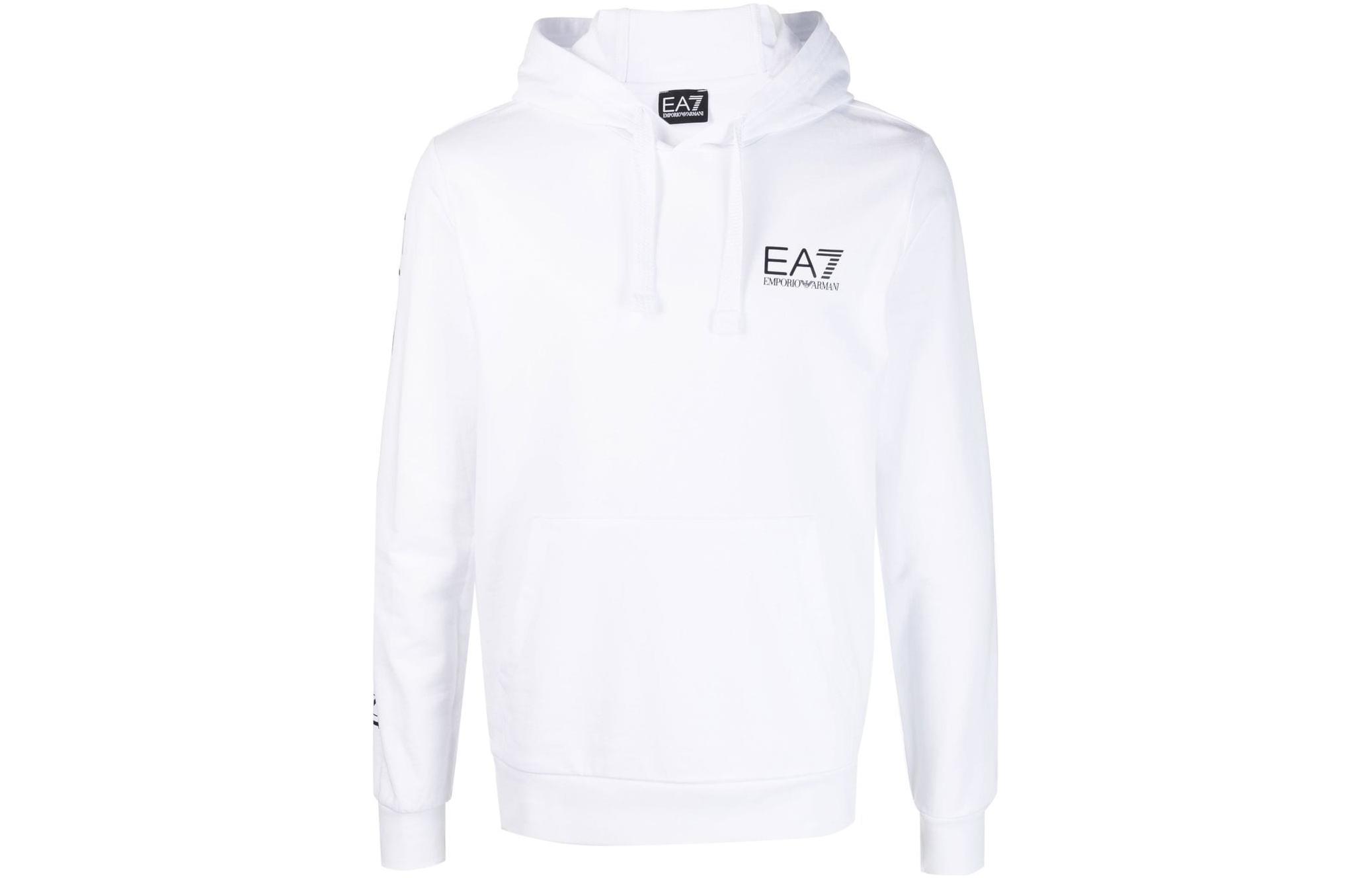 Emporio Armani EA7 White Logo Hoodie Long-Sleeve Sweater 8NPM18-PJ05Z-1101 圖 2