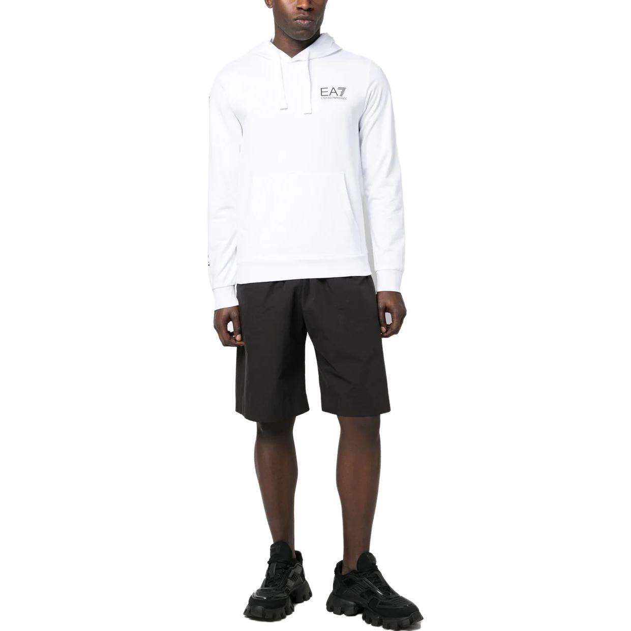 Emporio Armani EA7 White Logo Hoodie Long-Sleeve Sweater 8NPM18-PJ05Z-1101 圖 3