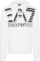 Emporio Armani EA7 White Logo Hoodie Pullover Sweatshirt 3HPM28-PJ05Z-1100 Emporio Armani EA7 White Logo Hoodie Pullover Sweatshirt 3HPM28-PJ05Z-1100