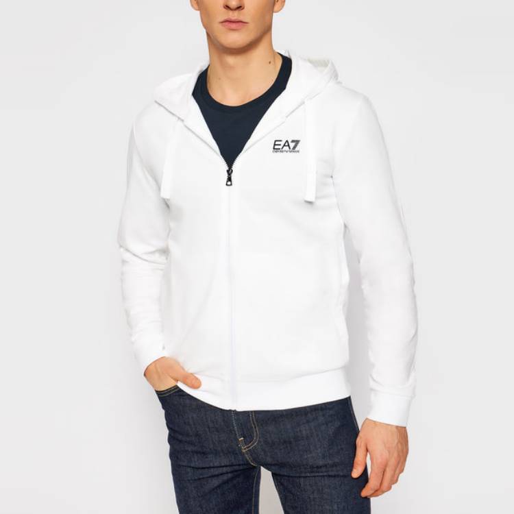 Emporio Armani EA7 White Logo Hoodie Zip-Up Jacket Sweatshirt 8NPM03-PJ05Z-1100 圖 4