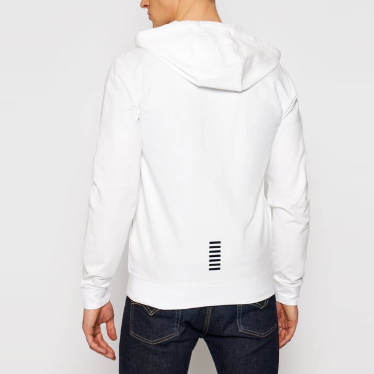 Emporio Armani EA7 White Logo Hoodie Zip-Up Jacket Sweatshirt 8NPM03-PJ05Z-1100 圖 5
