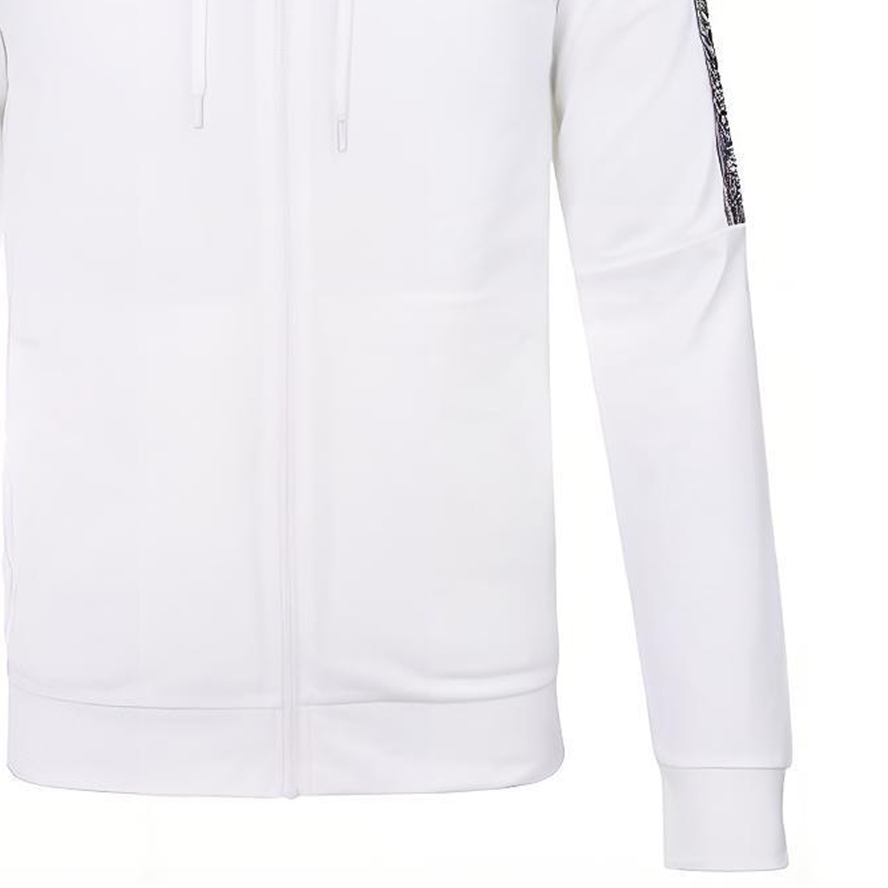 Sizing Emporio Armani EA7 Jaket Sweatshirt Putih Logo Zip Kasual 3HPM24-PJ05Z-1100