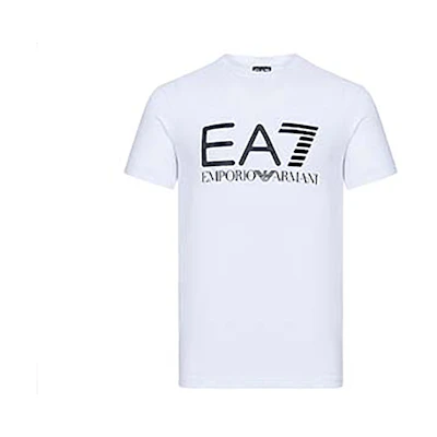 Emporio Armani EA7 White Logo Print Crew Neck T-Shirt 3GPT01-PJ03Z-1100