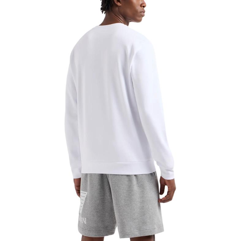 Emporio Armani EA7 White Logo Print Crewneck Pullover Long Sleeve Sweatshirt 3DPM63-PJSHZ-1100 圖 3