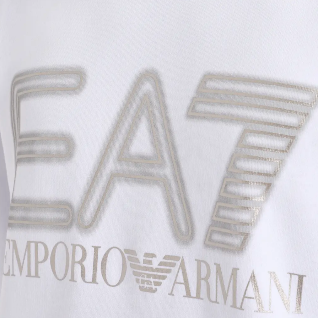 Emporio Armani EA7 White Logo Print Crewneck Pullover Long Sleeve Sweatshirt 3DPM63-PJSHZ-1100 圖 6