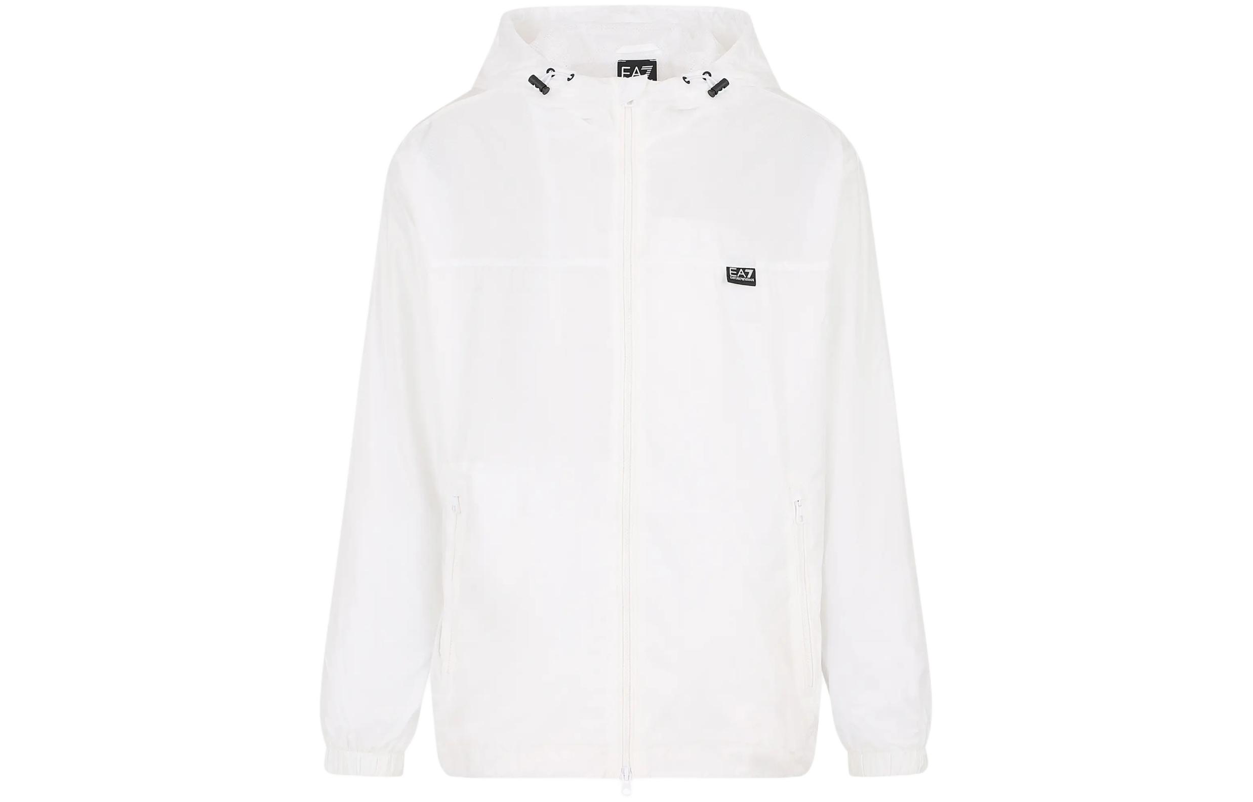 Emporio Armani EA7 White Logo Print Hooded Zip Jacket Loose Fit 3DPB17-PN5ZZ-1100 圖 2