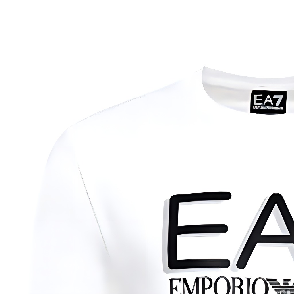 Sizing 埃莫里奥阿玛尼EA7白色标志印花套头衫 3HPM60-PJ05Z-1100