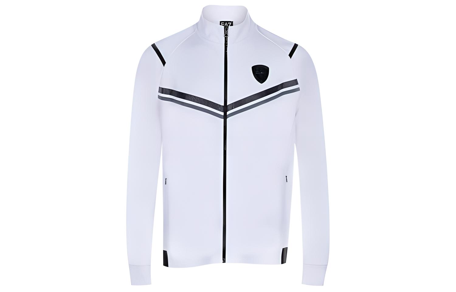 Emporio Armani EA7 White Logo Print Sweatshirt 3KPM70-PJ2UZ-1100