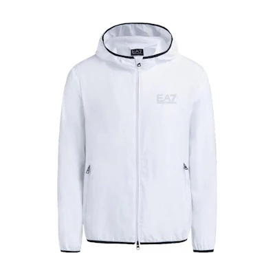 Emporio Armani EA7 White Logo Zip-Up Jacket Long Sleeve 8NPB04-NN7Z-1100