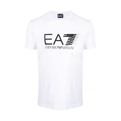 EMPORIO ARMANI EA7 White Short Sleeve T-Shirt with Eagle Logo. 3KPT39-PJ02Z-1100