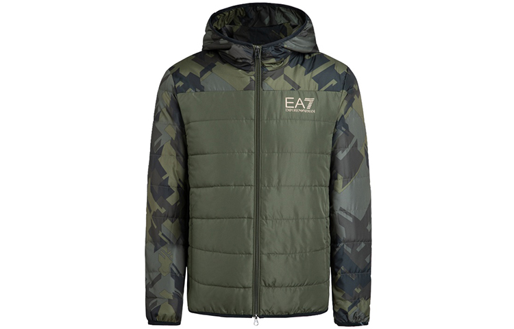 Emporio Armani EA7 Winter Camouflage Cotton Jacket - Army Green 6GPB02-PN28Z-1852