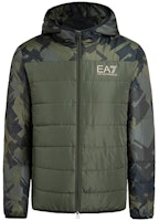 Emporio Armani EA7 Winter Camouflage Cotton Jacket - Army Green 6GPB02-PN28Z-1852 Emporio Armani EA7 Winter Camouflage Cotton Jacket - Army Green 6GPB02-PN28Z-1852