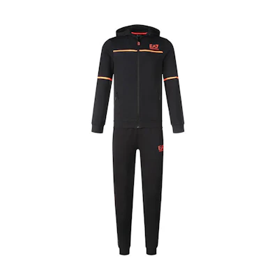 Emporio Armani EA7 Winter Hoodie and Joggers Set Black Fleece-Lined 6KPV52-PJBTZ-1200
