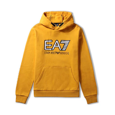 Emporio Armani EA7 Yellow Hoodie with Letter Print for Men 6HPM17-PJ07Z-1603