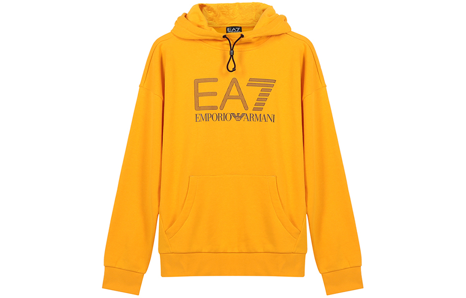 Emporio Armani EA7 Yellow Hoodie with Logo Design 3KPM92-PJ8BZ-1604