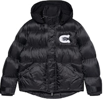 Emporio Armani EA Black Winter Puffer Jacket with Logo Print and Hood. 6K1BA5-1NQGZ-0999 Emporio Armani EA Black Winter Puffer Jacket with Logo Print and Hood. 6K1BA5-1NQGZ-0999